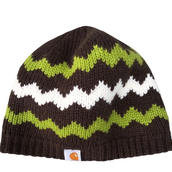 Carhartt Other - Carhartt Fitted Knit Beanie Brown/Green/White OS